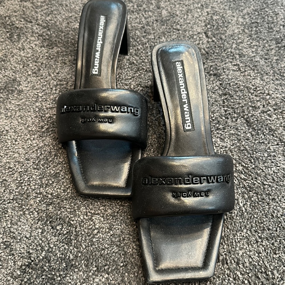 alexander wang slip on slippers